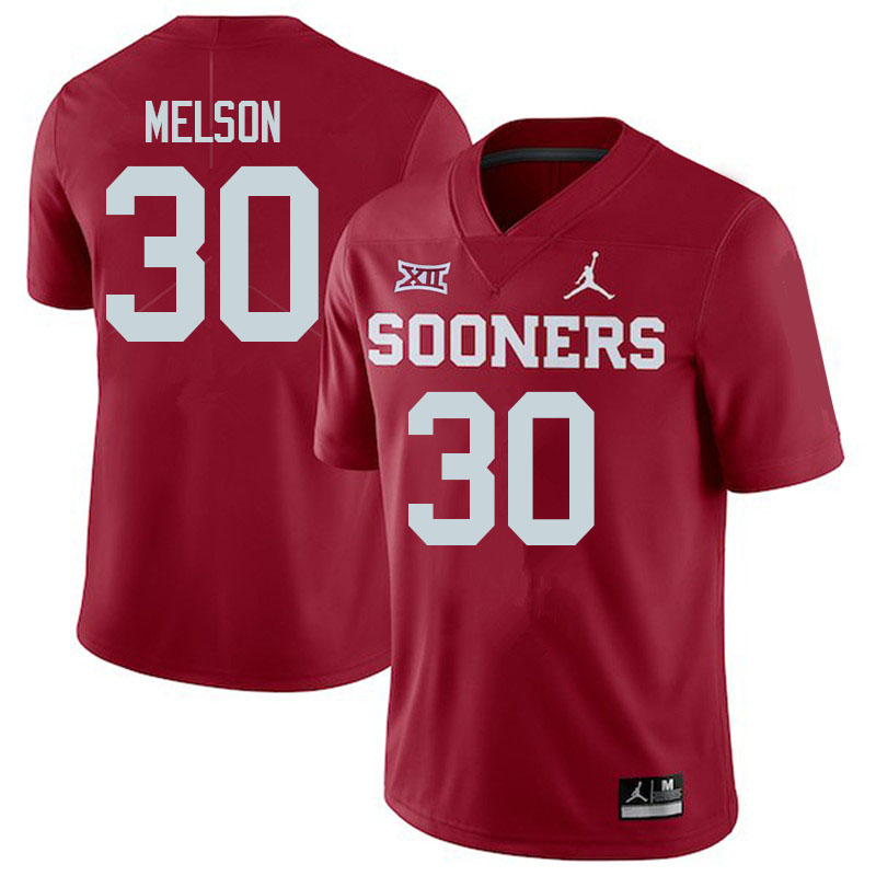 Oklahoma Sooners #30 Major Melson College Football Jerseys Sale-Crimson